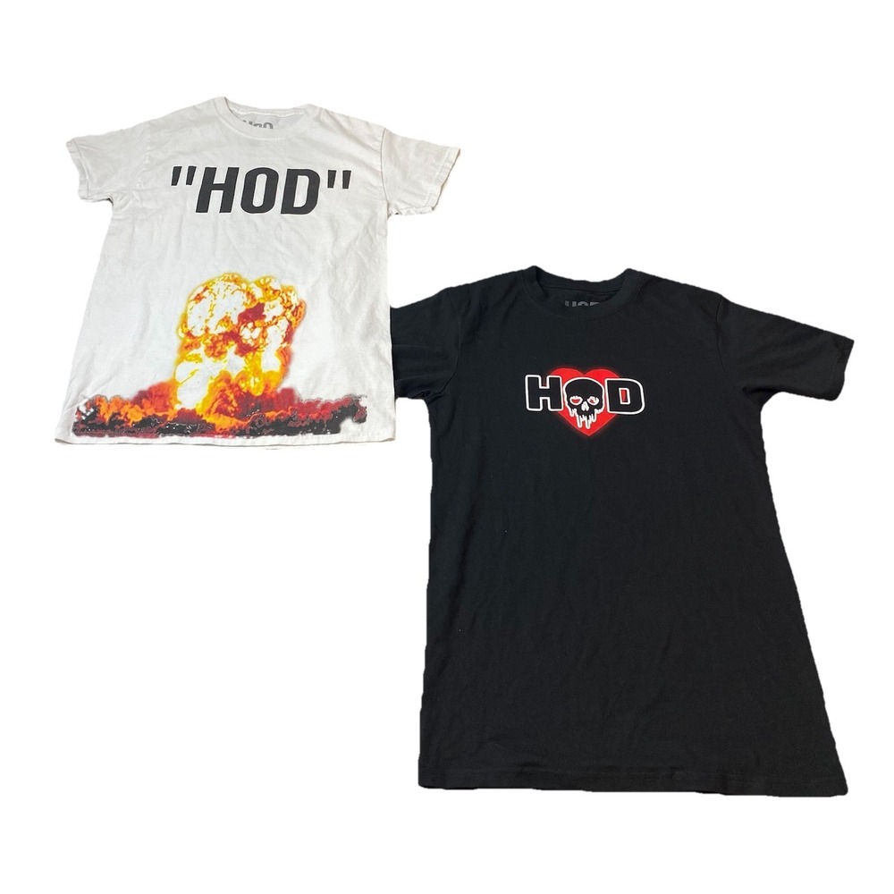 Lot Of 2 House Of Dank Graphic T Shirts Men's S Black Skeleton Punk Streetwear